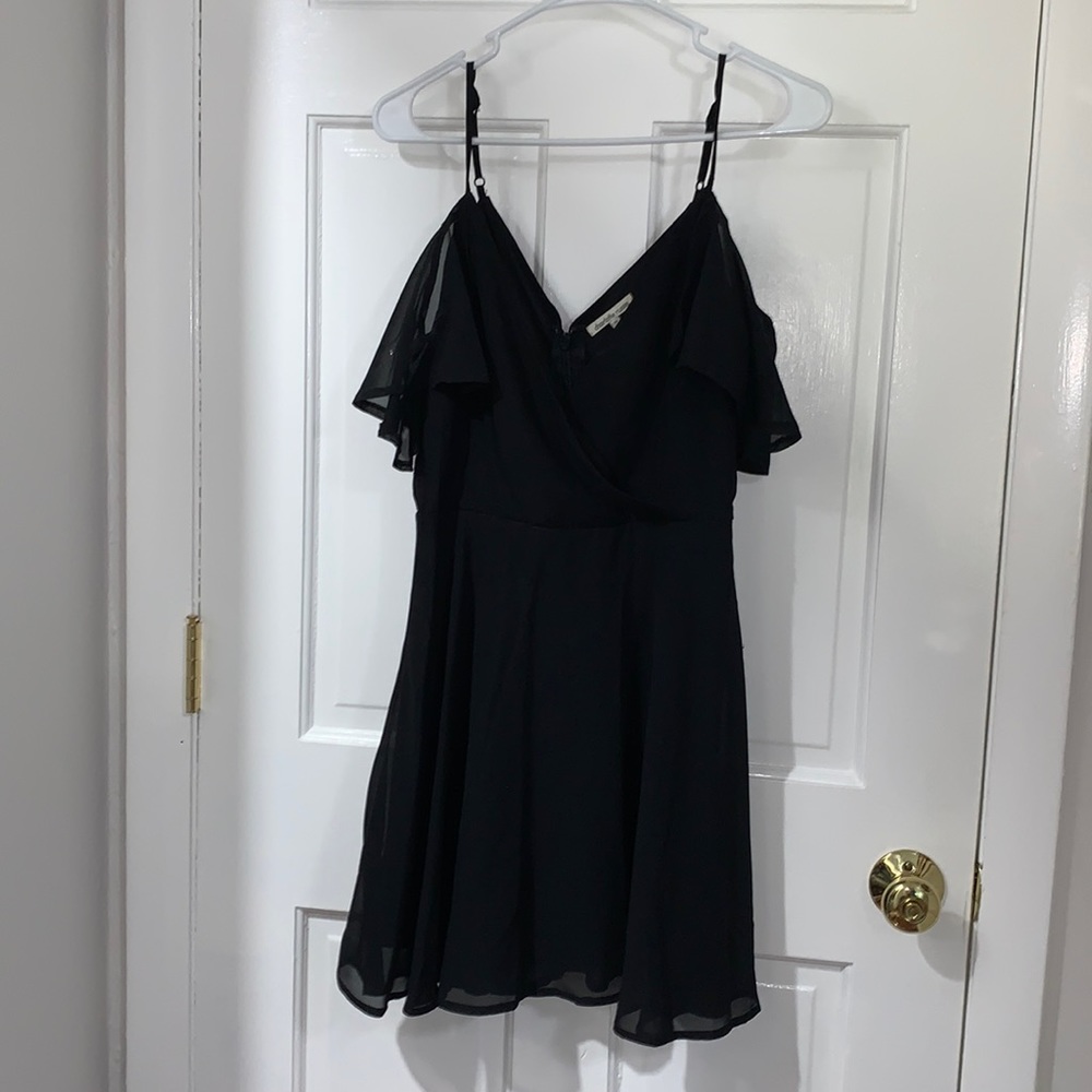 Black Homecoming Off the Shoulder Dress
